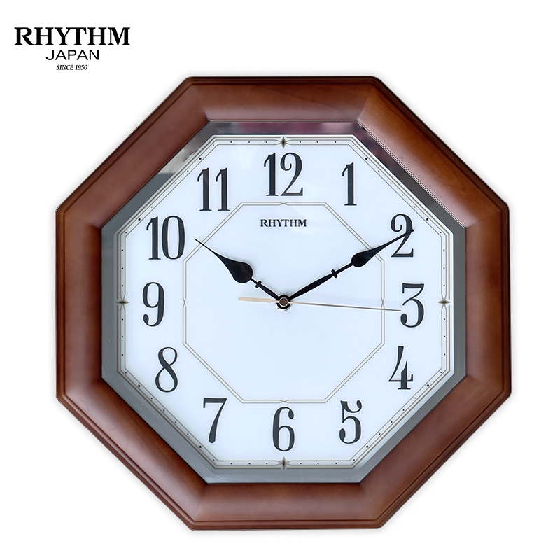 Rhythm Wooden Frame Wall Clock - CMG912NR06 Seiko 