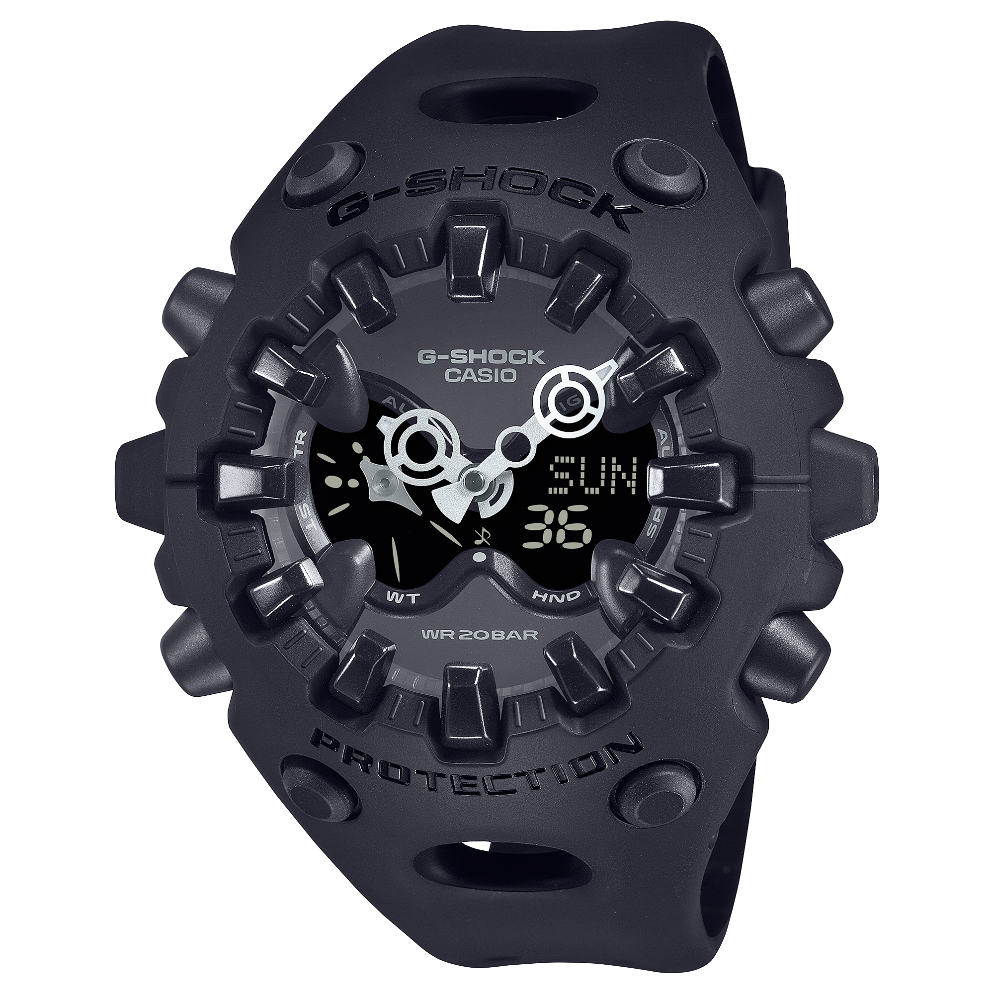 G-Shock Big Case Duel Time Black Case & Band 200m WR - GAV01-1A Baby-g 
