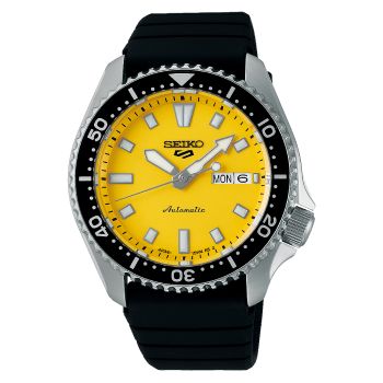 Seiko 5 Sports SKX Series Automatic Redux in Ki-iro Yellow Dial 100m WR Watch - SRPL87K1 G-SHOCK 