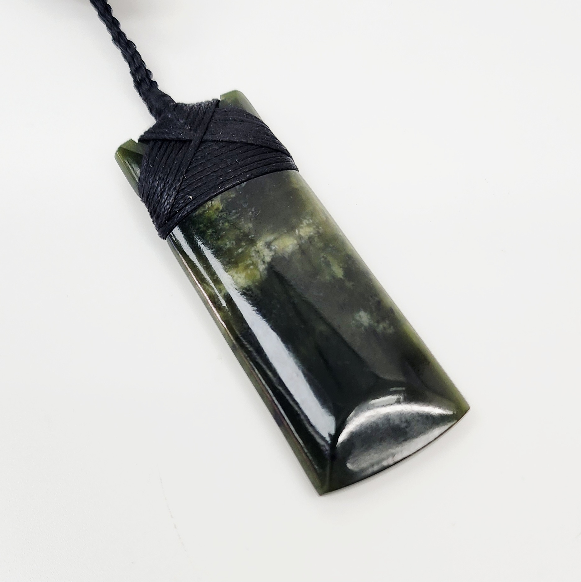 New Zealand Pounamu Classic Bounded Toki Necklace - FP401 Greenstone?Jewellery 