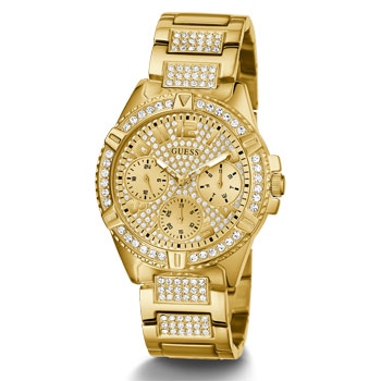 Guess Ladies Gold Dial, Case & Band Multi-Function Analog Watch - W1156L2 GUESS 