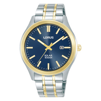 Lorus RX392AX-9 — Two-Tone Solar Dress Watch 100M WR CASIO 