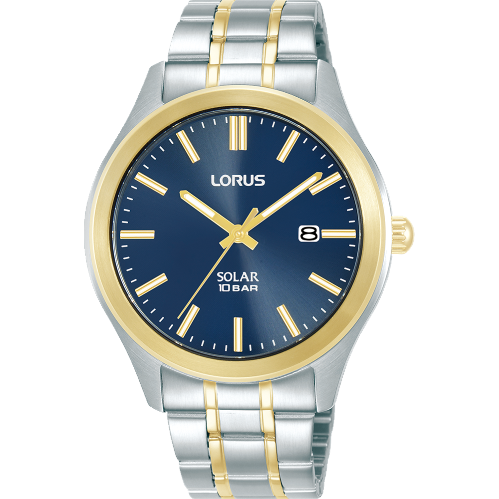 Lorus RX392AX-9 — Two-Tone Solar Dress Watch 100M WR CASIO 