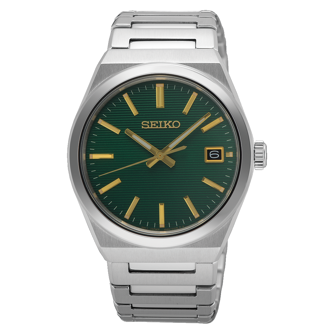 Seiko SUR601P1 — Green Dial Stainless Steel Classic Watch (Quartz, 100m) CASIO 