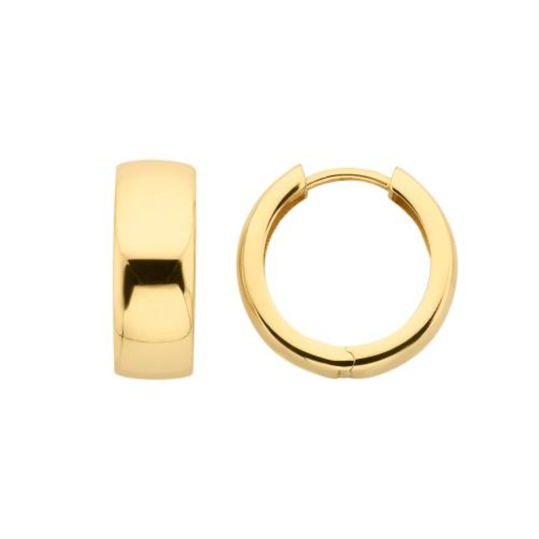 9ct Yellow Gold 5.3mm x 11mm Huggies - 5ER0757 Gold Earrings 