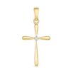 9ct Yellow Gold Diamond Cross Pendant - P453DC
