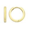 9ct Yellow Gold Half-Round Plain Huggie Earrings, 2mm x 10mm, with a Polished Finish & Secure Hinged Clasp - 5ER0476