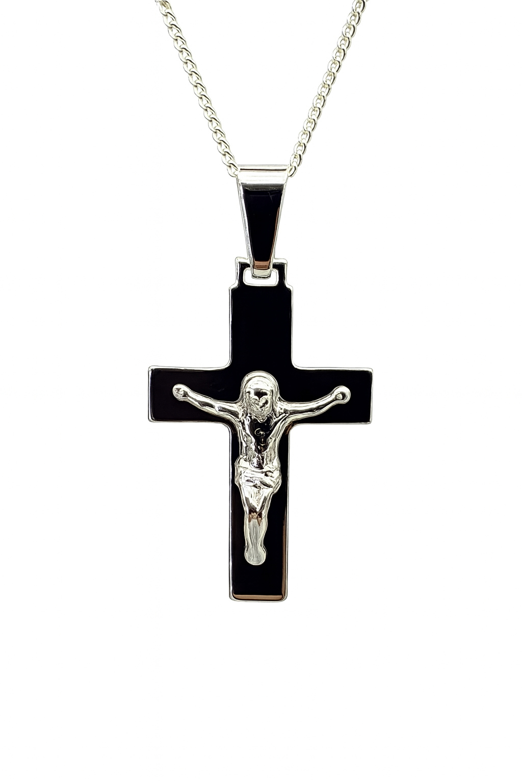 Sterling Silver Crucific Cross Pendant with Complimentary Chain - S120155P/13 Sterling Silver Pendants 