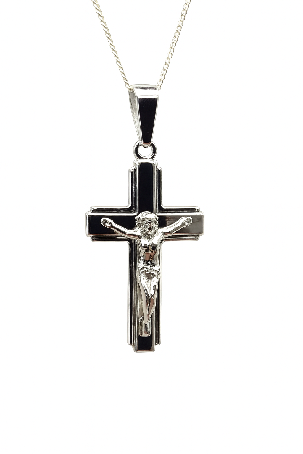 Sterling Silver Crucific Cross Pendant with Complimentary Chain - S119327P/3 Sterling Silver Pendants 