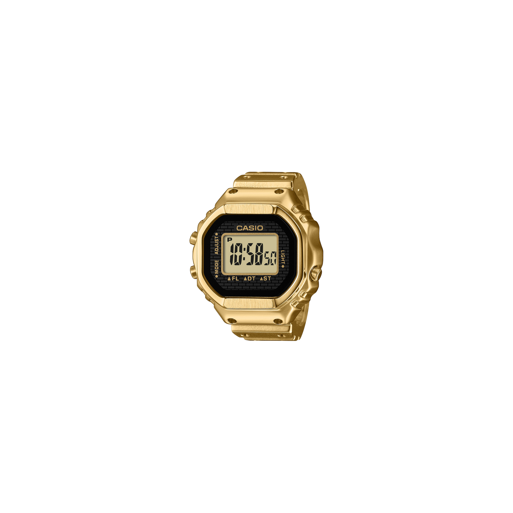 CASIO CRW-001G-9D Gold Digital Ring Watch – Full Metal Ion-Plated Stainless Steel Ring Timepiece CASIO 
