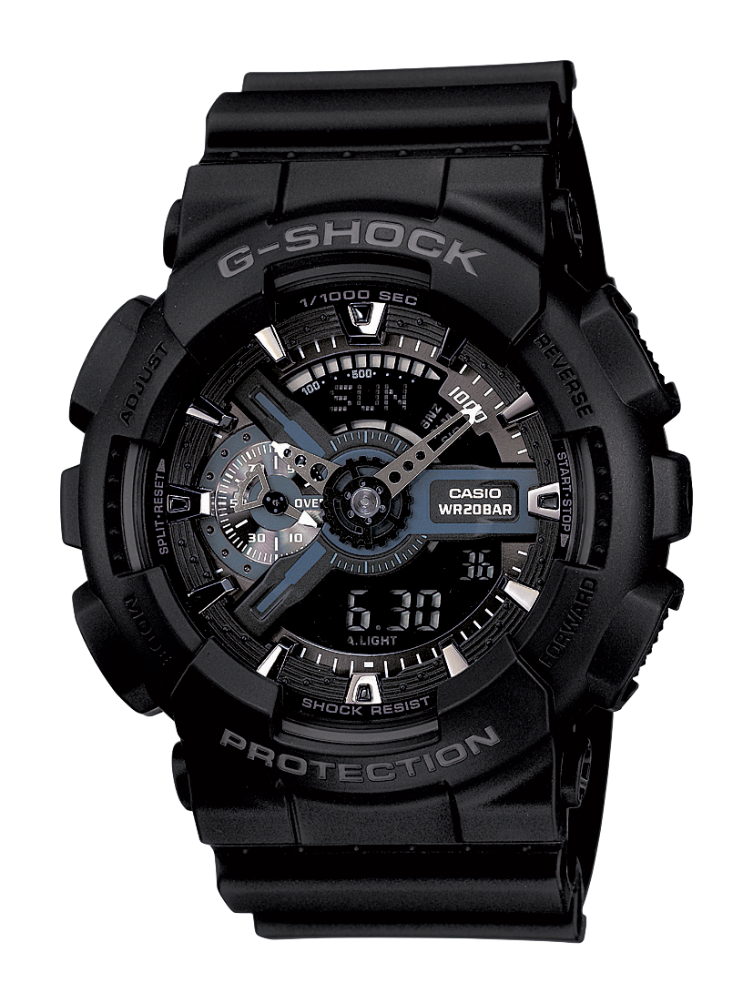 Casio G-Shock GA110-1B – Black Resin Analog-Digital Tough Watch (200 m WR, Magnetic-Resist) CASIO 