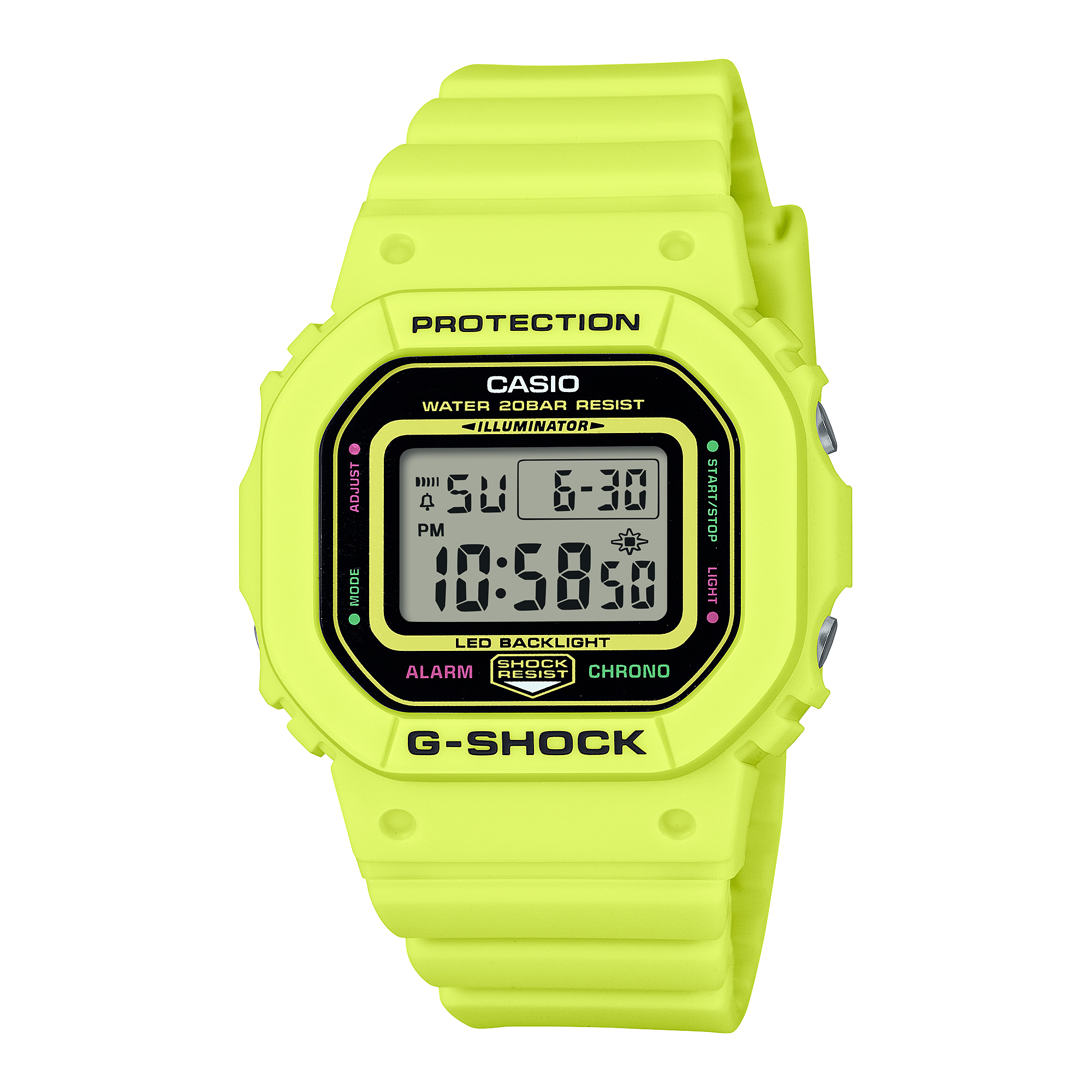 Casio G-SHOCK GMDS5600EP-9D “Energy Pack” Digital Watch, Yellow Resin, 200 m Water Resistance G-SHOCK 