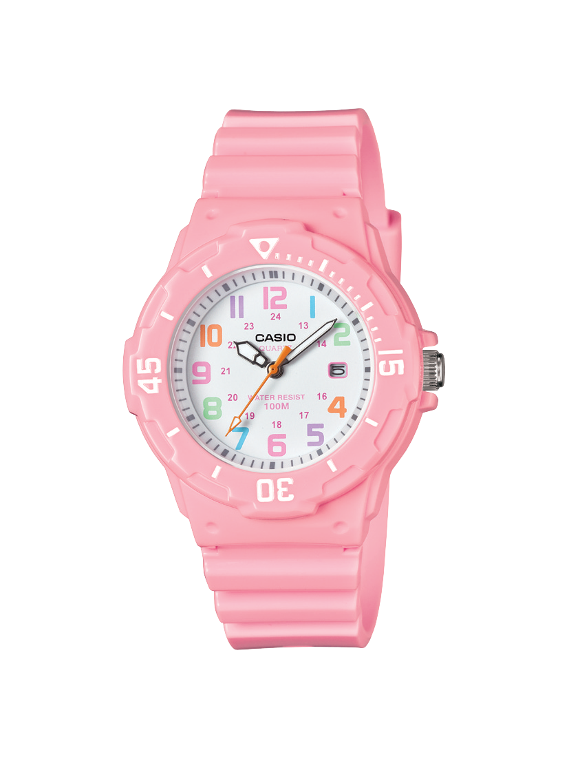 CASIO LRW200H-4B2 – Pink Resin Strap Analog 100m Dive-Style Watch CASIO 