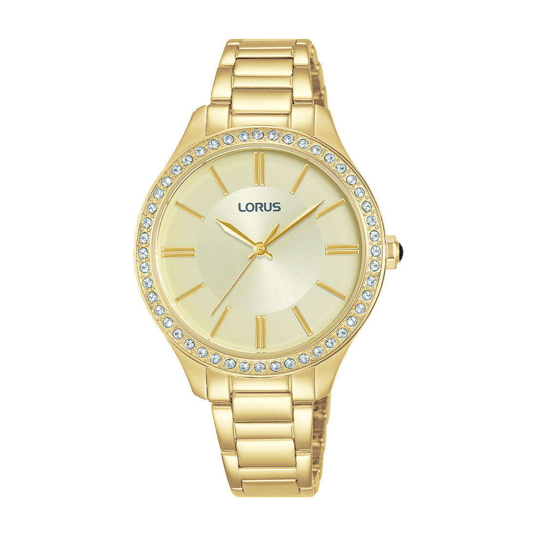 Lorus RG232UX-9 Ladies Gold-Tone Dress Watch – 33 mm Stainless Steel Case & Bracelet, Champagne Dial LORUS 