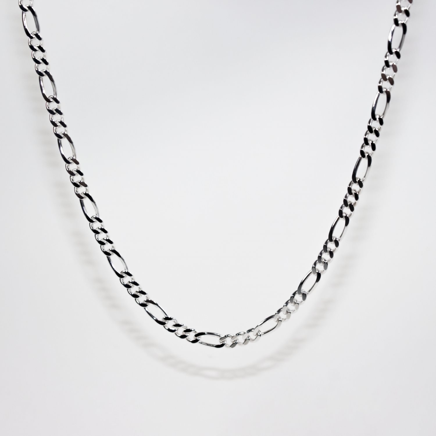 Sterling Silver FD120 1/3 Figaro Diamond-Cut Chain with Lobster Catch Sterling Silver Chains 