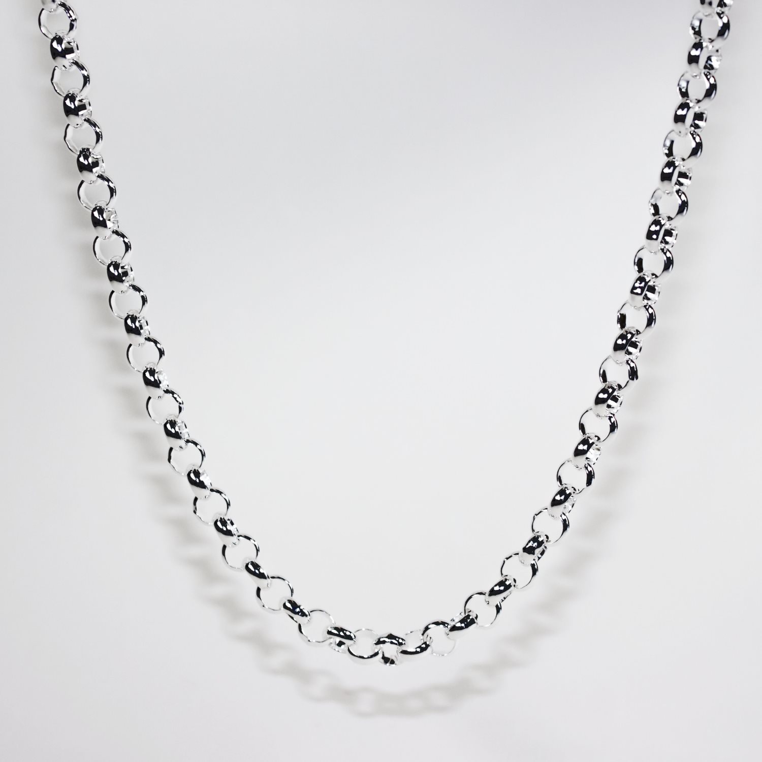 Sterling Silver B4 Round Belcher Chain with Parrot Clasp Sterling Silver Chains 