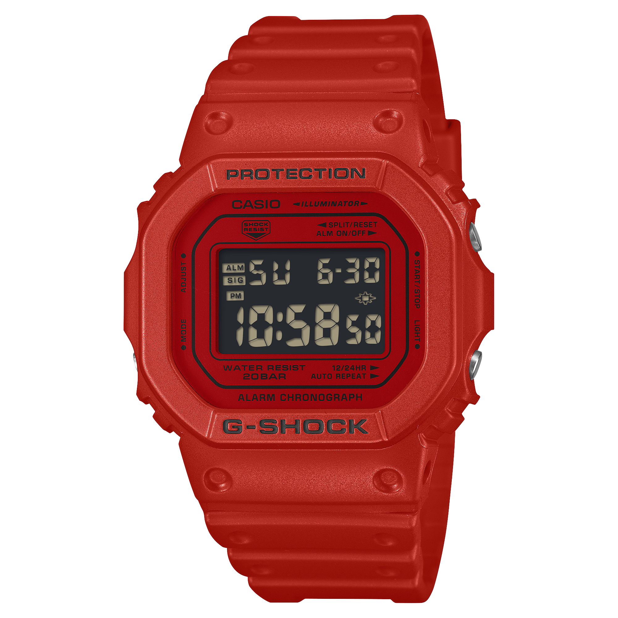 CASIO G-SHOCK DW-5600RRB-4D Red Resin Digital Watch GUESS 
