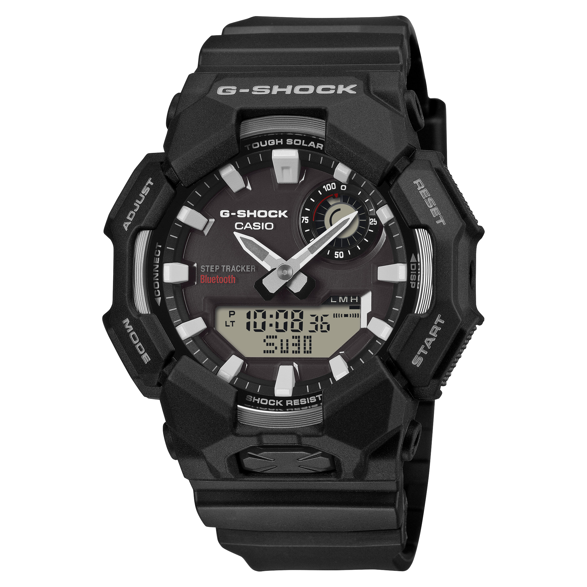 CASIO G‑SHOCK GA‑B010‑1ADR Tough Solar Bluetooth Step‑Tracker Watch — Black GUESS 