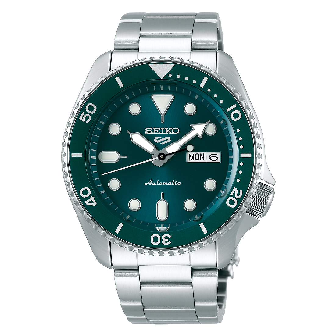 Seiko 5 Sports SRPD61K Automatic Green Dial Men’s Watch – 42.5mm Stainless Steel Seiko 