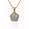 18ct Yellow Gold Clover Cluster Diamond Pendant (0.28ct TDW) - 18KR45199PL