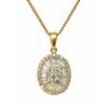 18ct Yellow Gold Natural Diamond Oval Pendant – 0.40ct Round & Baguette Diamonds - 18KR25747PAL