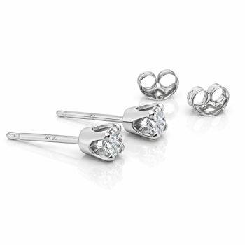 9ct White Gold 0.25ct Lab Grown Diamond Stud Earrings – D–F Colour, VS Clarity - 9WDS25 21st Keys 