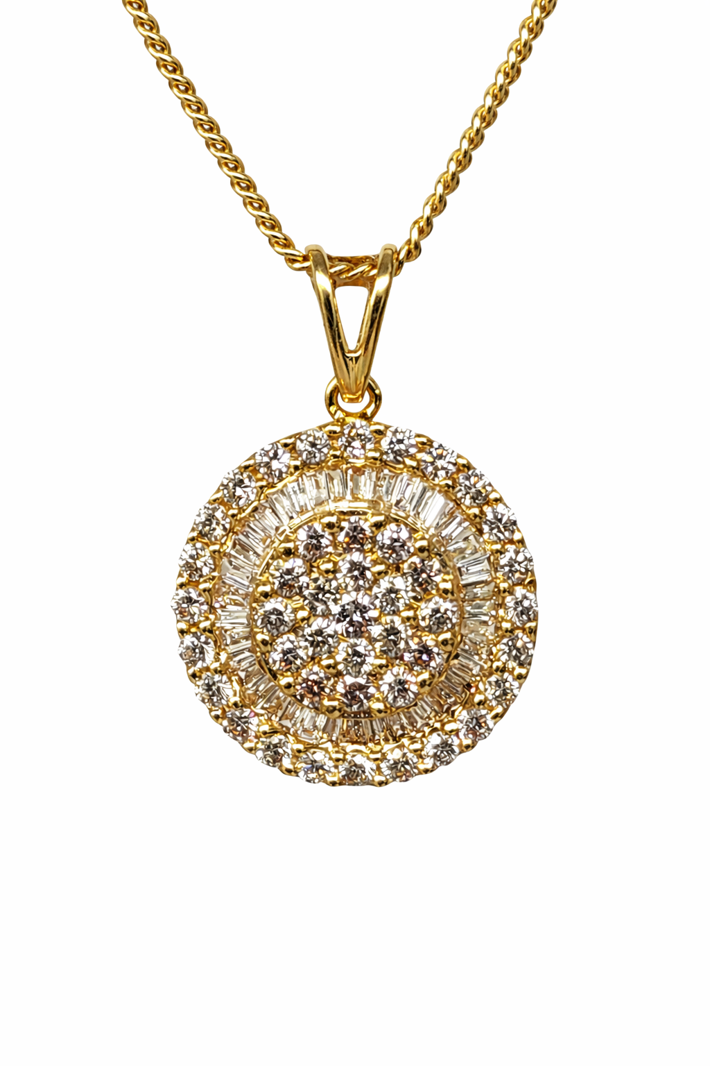 18ct Yellow Gold Natural Diamond Round Cluster Pendant – 0.76ct TDW - 18KR13537PBL Gold Rings 