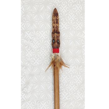 Full Size Maori Wooden Taiaha with Carved Shaft and Head - WM978 NIXON, WATCH 