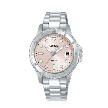 Lorus Ladies Quartz Sports Watch, Pink Dial, 100M WR - RG817DX-9 LORUS 