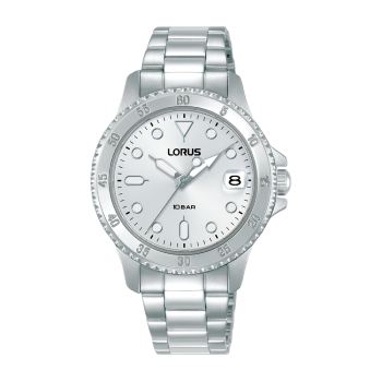 Lorus Ladies Quartz Sports Watch, Silver Dial, 100M WR - RG819DX-9 LORUS 