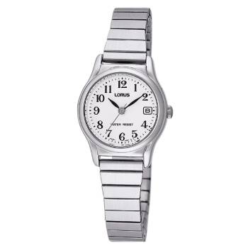 Lorus Ladies Stainless Steel Watch – White Dial, Date Display, Quartz (RJ205AX-9) LORUS 