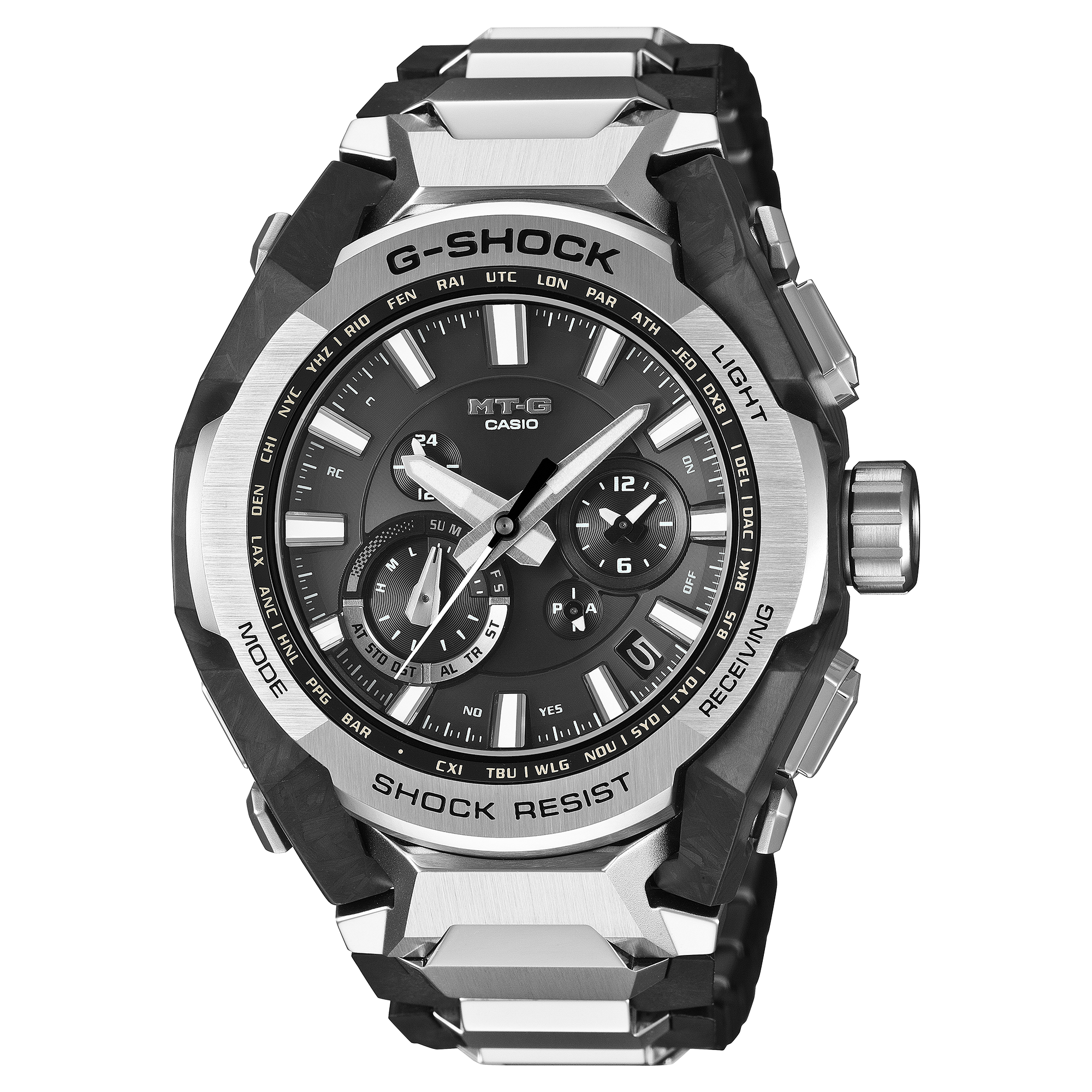 Casio G-Shock Men’s Watch – Tough Solar, Bluetooth, Stainless Steel - MTGB4000D-1A G-SHOCK 