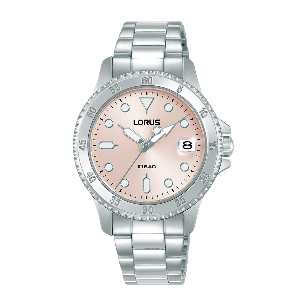 Lorus Ladies Quartz Sports Watch, Pink Dial, 100M WR - RG817DX-9 LORUS 