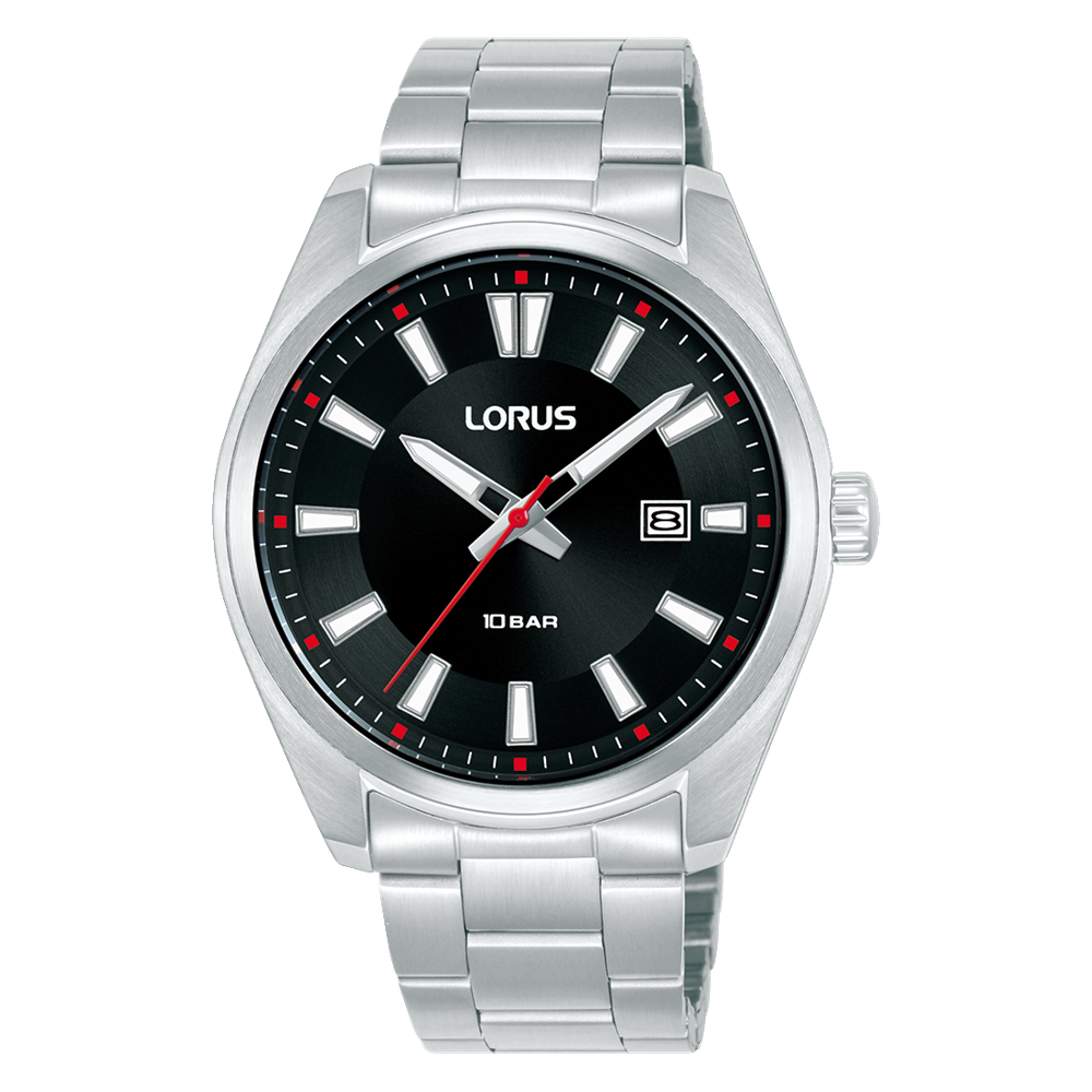 Lorus Gents Sports Quartz Watch Black Dial, 100m WR - RH917SX-9 LORUS 