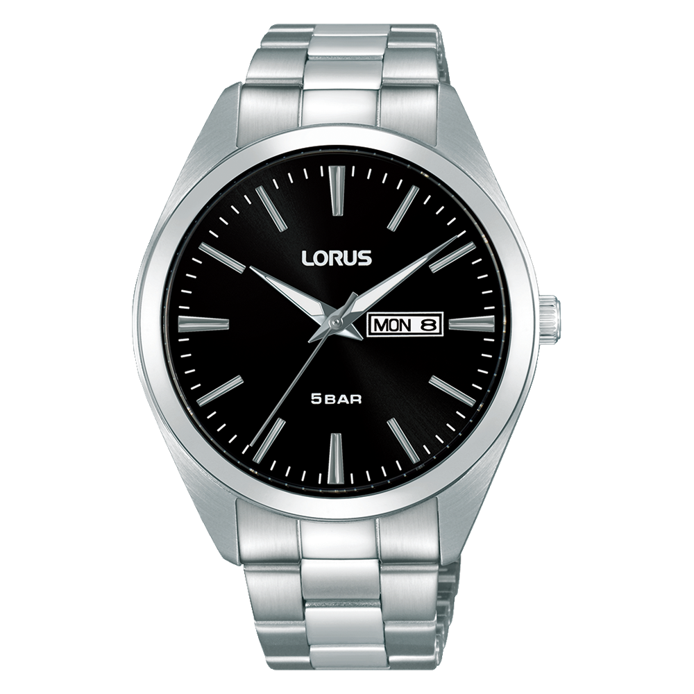 Lorus Gents Dresss Quartz Watch Black Dial, 50m WR - RJ661AX-9 LORUS 