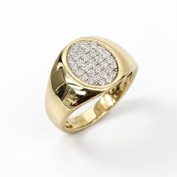 10ct Yellow Gold Gents Diamond Cluster Ring – 0.50CT Lab Grown Diamonds (EF/VS) - LGR47175 Gold Earrings 