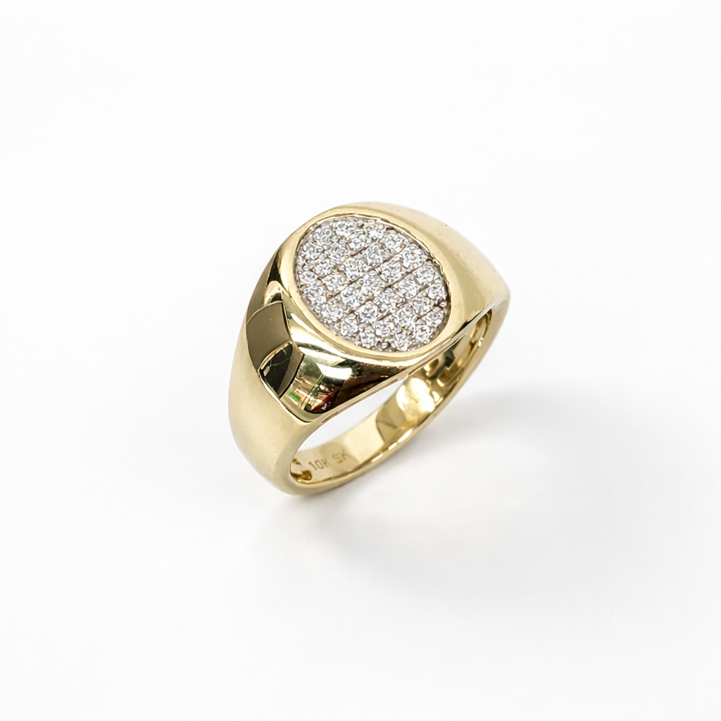 10ct Yellow Gold Gents Diamond Cluster Ring – 0.50CT Lab Grown Diamonds (EF/VS) - LGR47175 Gold Earrings 