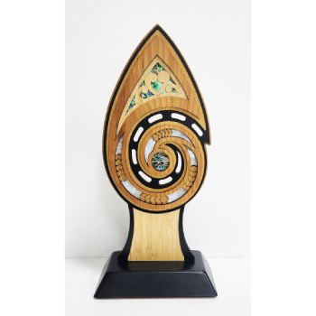 Large Award “Tears of Tangaroa” Award – NZ Rimu & Paua Inlay Masterpiece (360mm) - ALTT Large Award “Tears of Tangaroa” Award – NZ Rimu & Paua Inlay Masterpiece (360mm) - ALTT