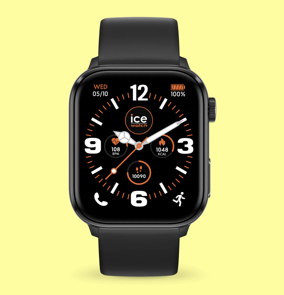 ICE Smart 3.0 Rectangular 1.78 Black Smartwatch with AMOLED Display & GPS - 024299  