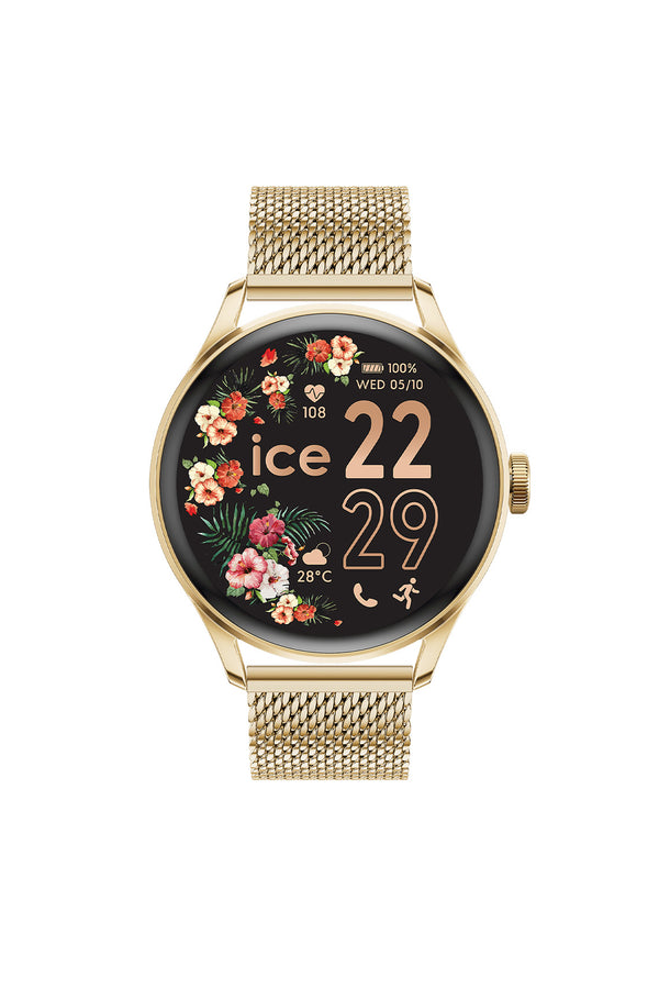 ICE-Watch ICE Smart 2.0 Round 1.2 Gold Milanese Women's Smartwatch - 024655  