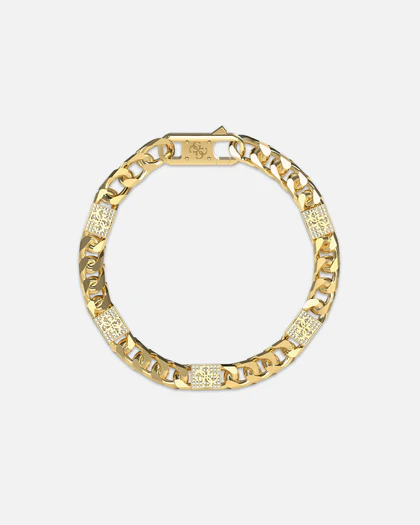 GUESS 4G Frontiers Stainless Steel Bracelet Gold Tone – JUMB06027JWYGL  