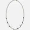 GUESS Silver-Tone 4G Curb Chain Pavé Necklace - JUMN06026JWSTT/U