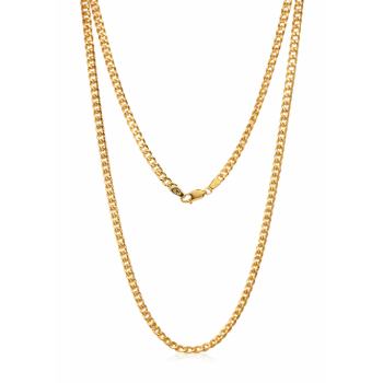 10ct Yellow Gold Diamond Cut Hollow Curb Link Chain – 3.60mm | 100 Gauge | Parrot Clasp - 100HVI334 Gold Chain 