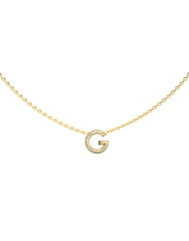 GUESS Gold Tone “G” Crystal Necklace – JUBN05441JWYGT GUESS Gold Tone “G” Crystal Necklace – JUBN05441JWYGT