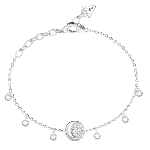 GUESS Aurora Pavé Fringes Bracelet Silver – JUBB06239JWRHL  