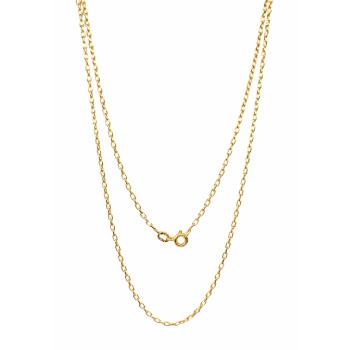 9ct Yellow Gold Diamond Cut Rectangular Trace Link Chain 1.5mm - 050KRD09 Gold Chain 