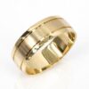 9ct Yellow Gold Gents Ring 8mm Brushed Finish Band Size Z - HR4032/8