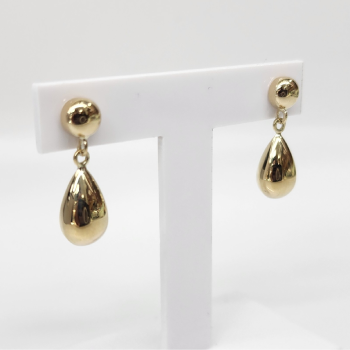 9ct Yellow Gold Teardrop Drop Earrings – Italian Made Polished Finish (21.50mm) - XXSE0089Y  