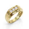 9ct Yellow Gold 0.50ct Lab Grown Diamond Gents Ring, EF VS Brilliant Cut - AURG1930