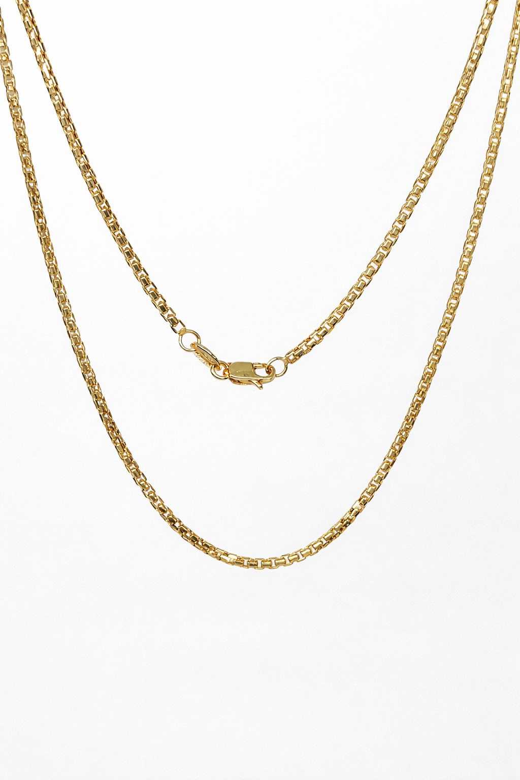 9ct Yellow Gold Rounded Diamond Cut Box Chain 1.70mm – Italian Made - 9CTBOXED 21st Keys 